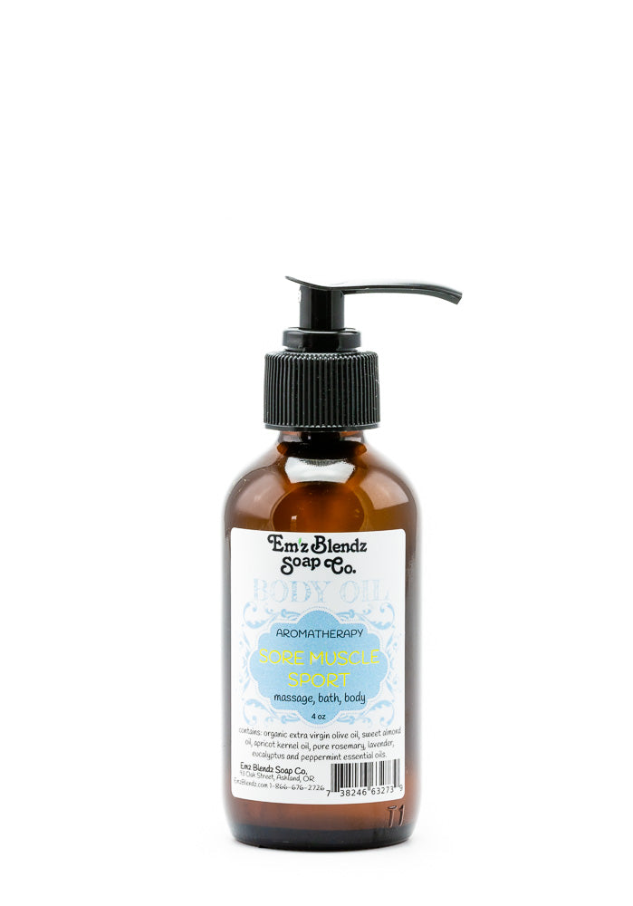 Body Oil | Massage, Bath and Body | Sore Muscle Sport - Emz Blendz