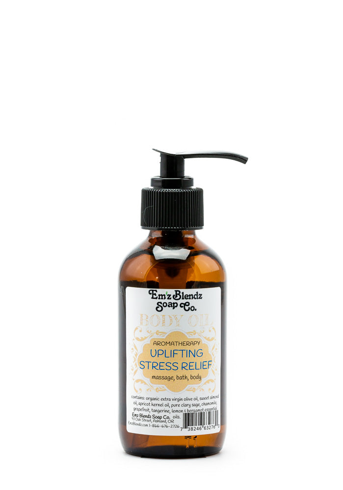 Body Oil | Massage, Bath and Body | Uplifting Stress Relief - Emz Blendz