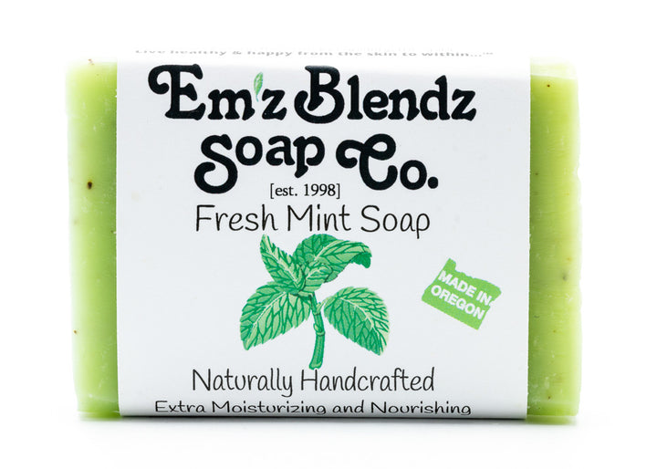 Fresh Mint Soap Bar | Invigorating Wake-Up Cleanser    Em'z Blendz Soap Co.