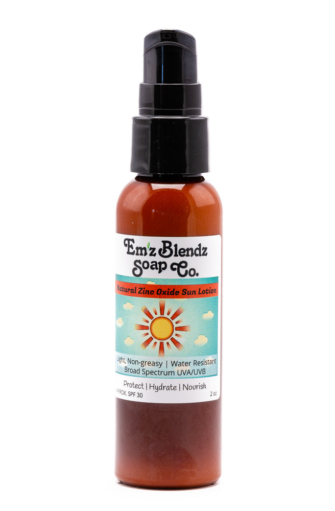 Natural Mineral Zinc Oxide Sun Lotion for Face and Body - Emz Blendz