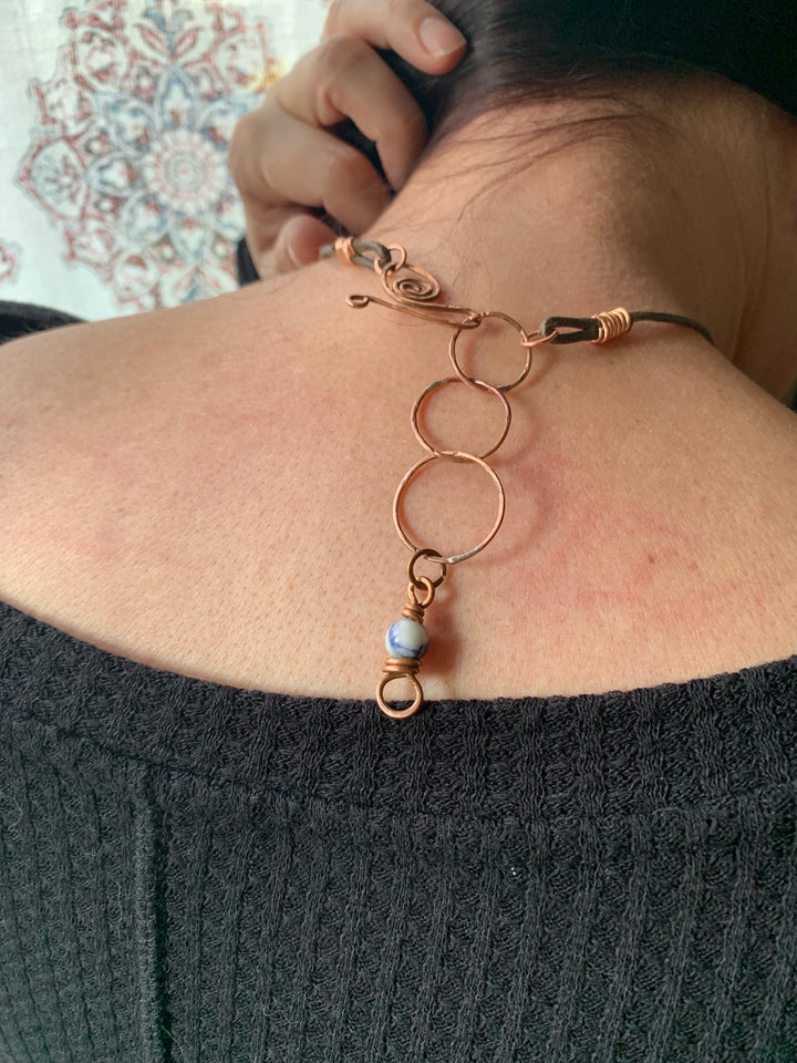 Sunlight Crystal Necklace | Handcrafted with Sodalite & Copper Em'z Blendz Soap Co.