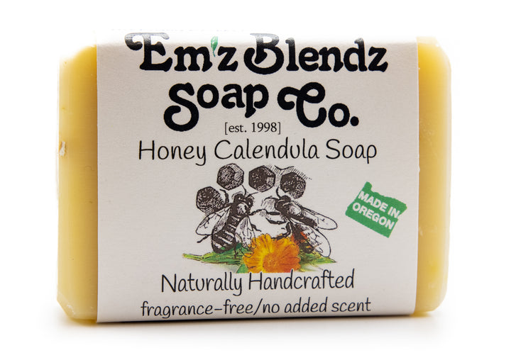 Honey Calendula Soap Bar | Gentle Healing & Moisturizing Cleanser    Em'z Blendz Soap Co.