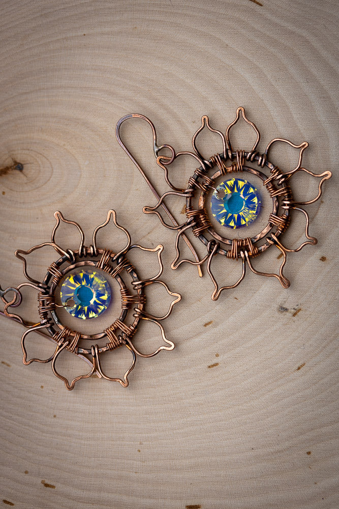 Em'z Blendz Vintage Autumn Sun Earrings | Handcrafted Jewelry    Em'z Blendz Soap Co.