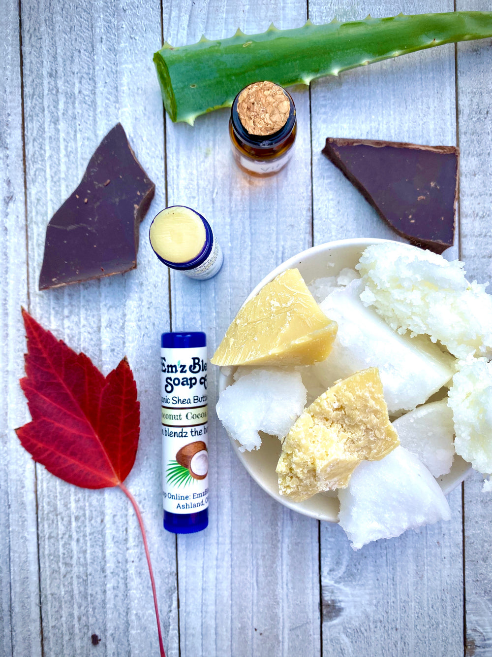 Coconut Cocoa Butter Lip Balm | Luxurious Healing for Lips (Rich Cocoa Butter Flavor)    Em'z Blendz Soap Co.
