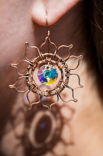 Em'z Blendz Vintage Autumn Sun Earrings | Handcrafted Jewelry    Em'z Blendz Soap Co.