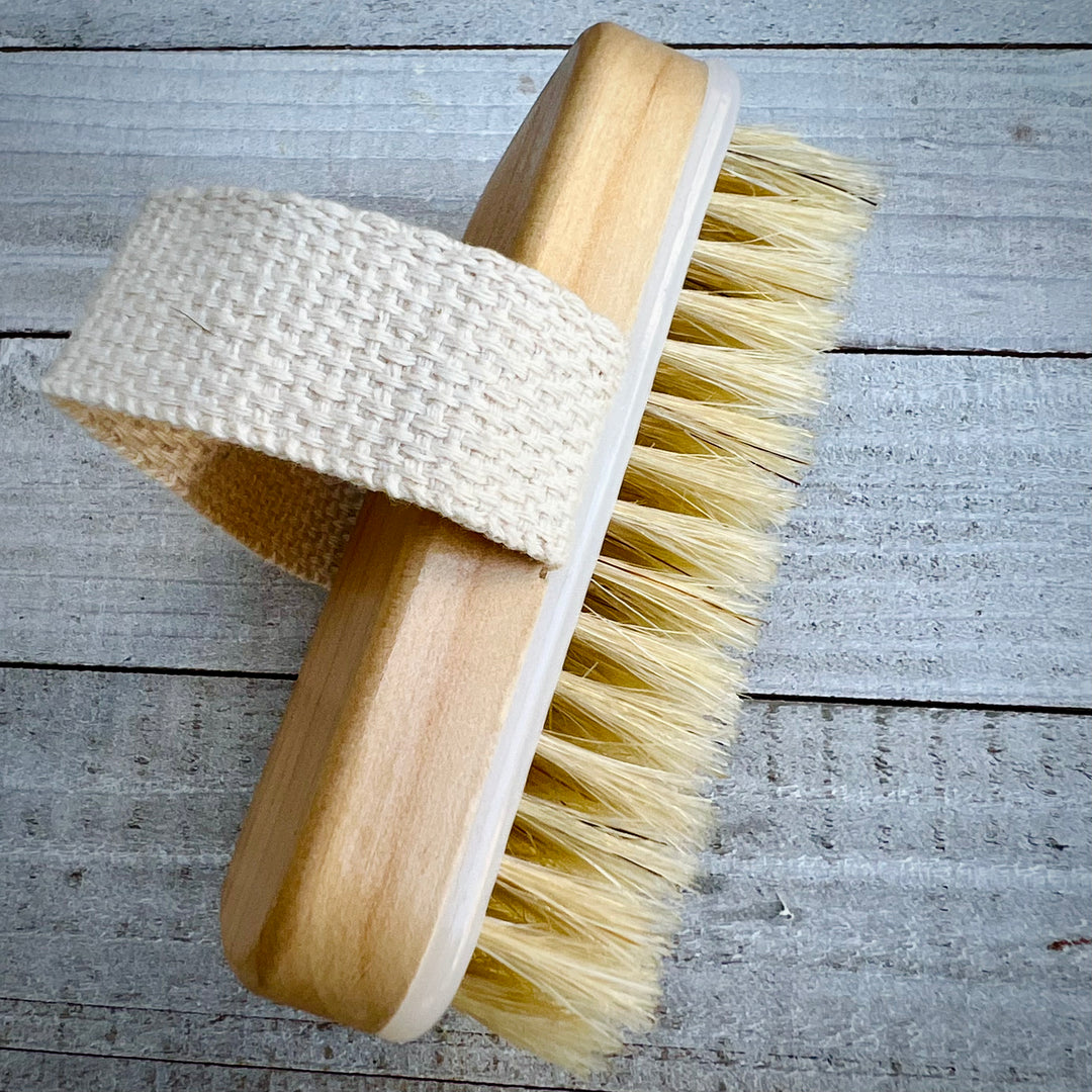 Natural Body Brush | Ultimate Dry and Wet Brushing and Exfoliation    Em'z Blendz Soap Co.