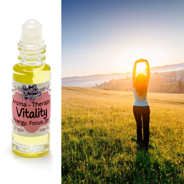 Vitality | Aroma-Therapy | Natural Perfume Oil | Energy, Focus, Joy    Em'z Blendz Soap Co.
