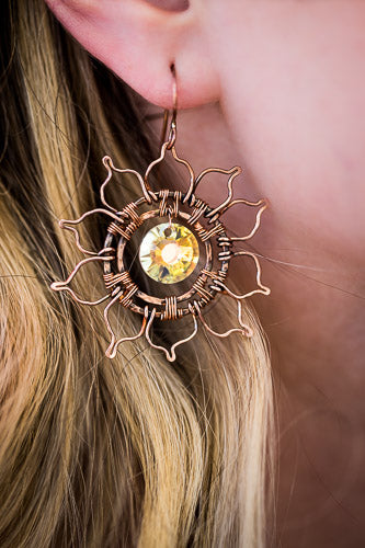 Vintage Autumn Sun Earrings