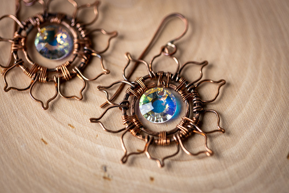 Em'z Blendz Vintage Autumn Sun Earrings | Handcrafted Jewelry    Em'z Blendz Soap Co.