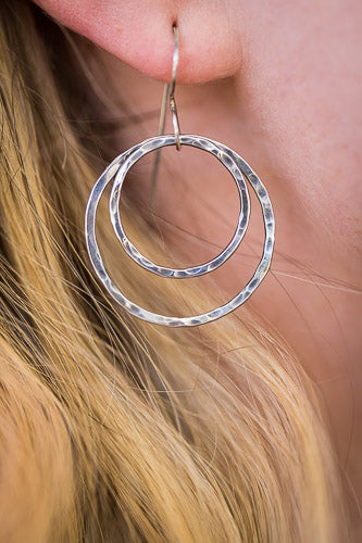 Solid Sterling Silver Circle Earrings