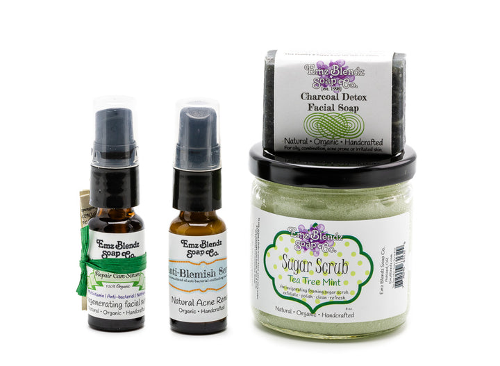Detox Facial | Blemish Repair Care Kit | Natural Acne Treatment System    Em'z Blendz Soap Co.
