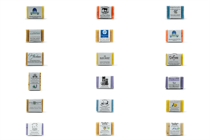 Guest Soap | Handcrafted Organic Boutique Hotel, Inn Guest Amenity Mini Soap Bars Assorted Mix Custom Wrap (your label on file) 100 Em'z Blendz Soap Co.