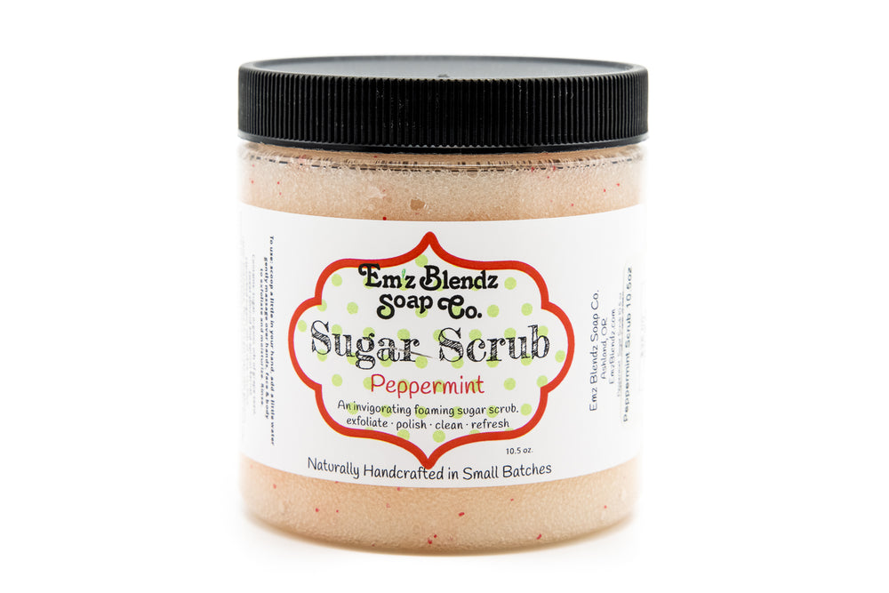 Energizing Peppermint | Face & Body Foaming Sugar Scrub Polish    Em'z Blendz Soap Co.